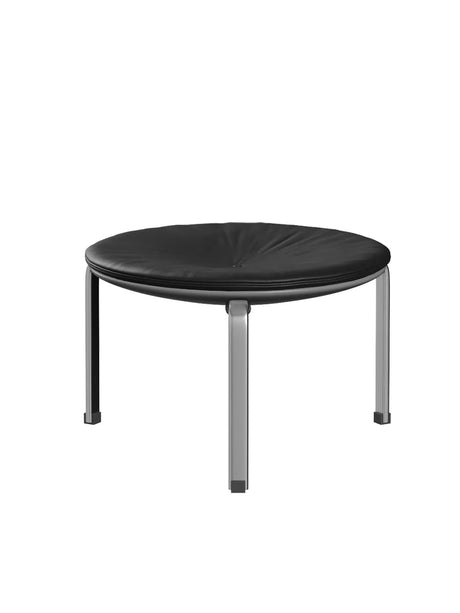 PK33 Hocker von Poul Kjærholm - Aura Leder / Schwarz - Jacobsen Plus