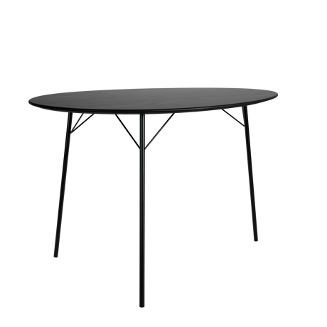FH3603 Egg Table, Special Edition in schwarzer Esche, schwarzes Gestell von Arne Jacobsen - 3 - Jacobsen Plus