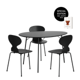 Arne Jacobsen Signaturset: Special Edition Egg Table m. 3 Ant Stuhl - Schwarz - 1 - Jacobsen Plus