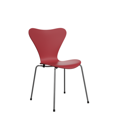 3107 Serie 7 stol - Verner Panton 100 fra Fritz Hansen - Red - Jacobsen Plus