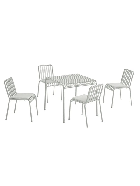 Palissade sæt, 4 stole og bord i sky grey fra HAY - 1 - Jacobsen Plus