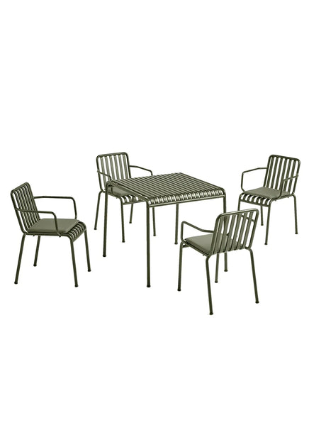 Palissade sæt, 4 armstole og bord i olive fra HAY - 1 - Jacobsen Plus