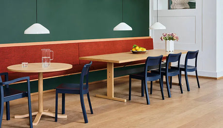 Passerelle Table, L200 cm von Hay - Eichenholz mit wasserbasierter Lackierung / Tinten-Schwarz / Eichenholz mit wasserbasierter Lackierung - Jacobsen Plus