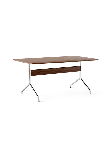 Pavilion Tisch AV18 von &Tradition - Lackiert Walnuss - Chrom-Gestell - Jacobsen Plus