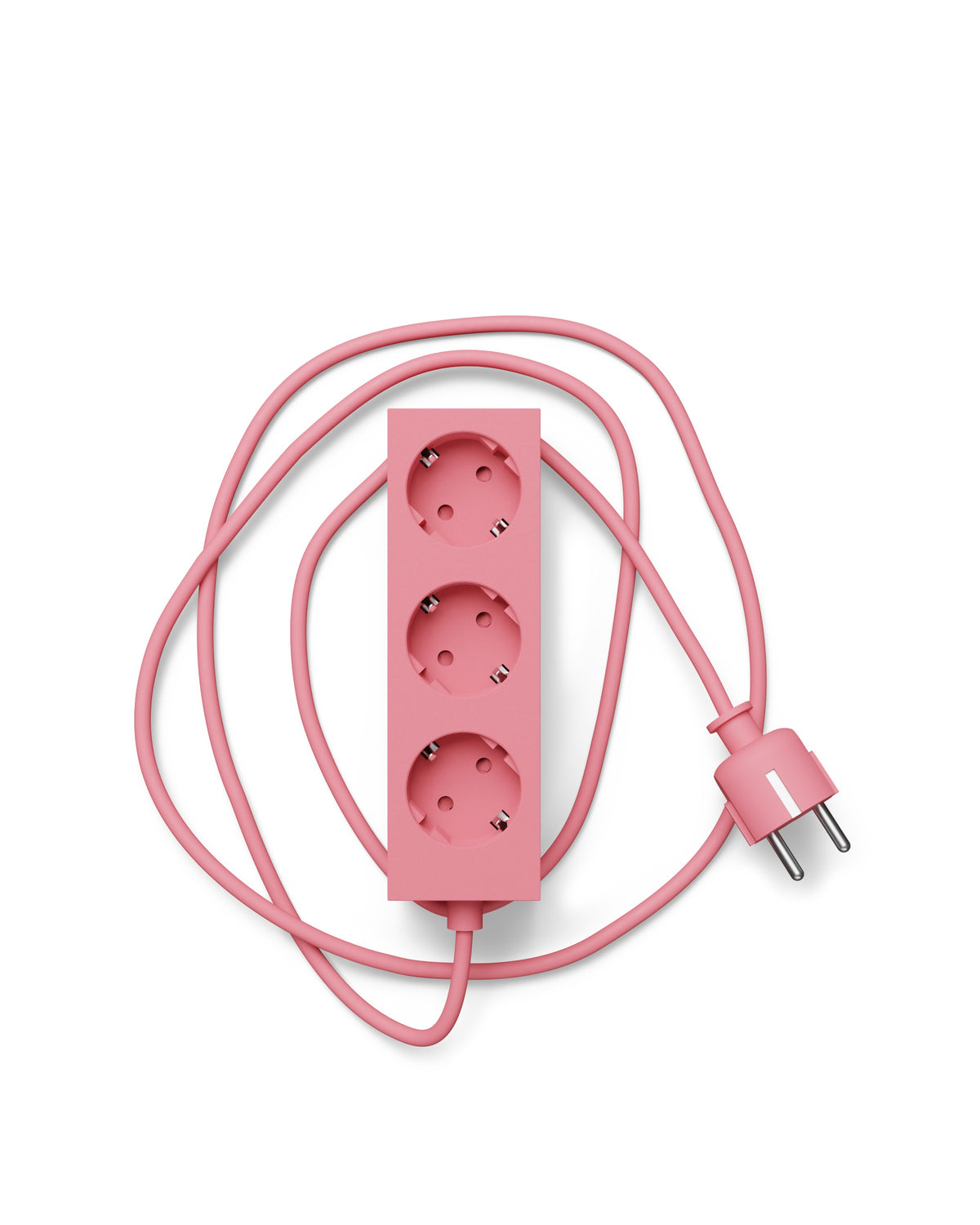 Pedestal - Power bar, Steckdosenleiste mit 3 Steckdosen, 5 m. Kabel - Bubble gum - Jacobsen Plus