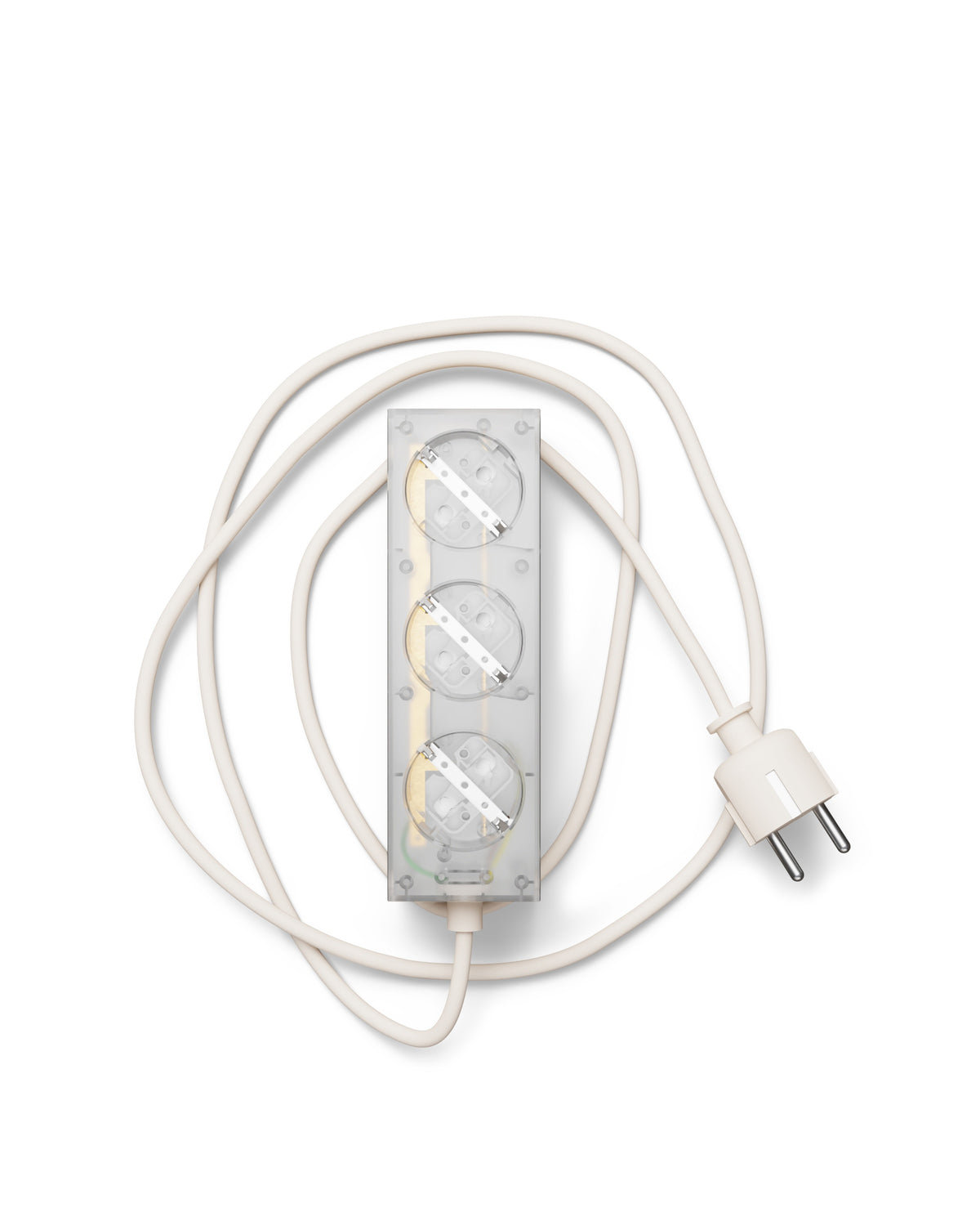 Pedestal - Power bar, Steckdosenleiste mit 3 Steckdosen, 5 m. Kabel - Ghost - Jacobsen Plus
