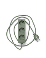 Pedestal - Power bar, Steckdosenleiste mit 3 Steckdosen, 5 m. Kabel - Moosgrün - Jacobsen Plus