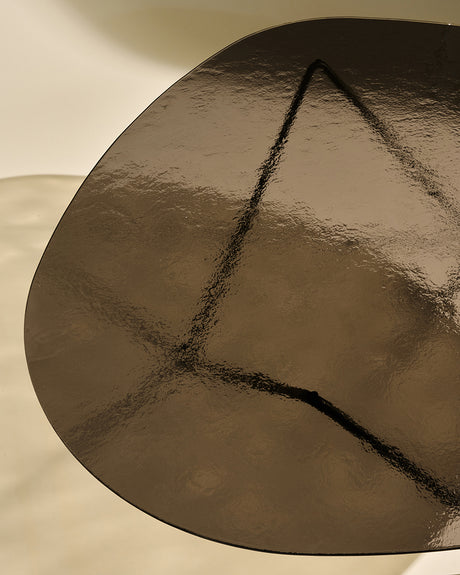 Pedrera Coffee Table, Bronze Structured Glass von GUBI - Schwarz - Jacobsen Plus