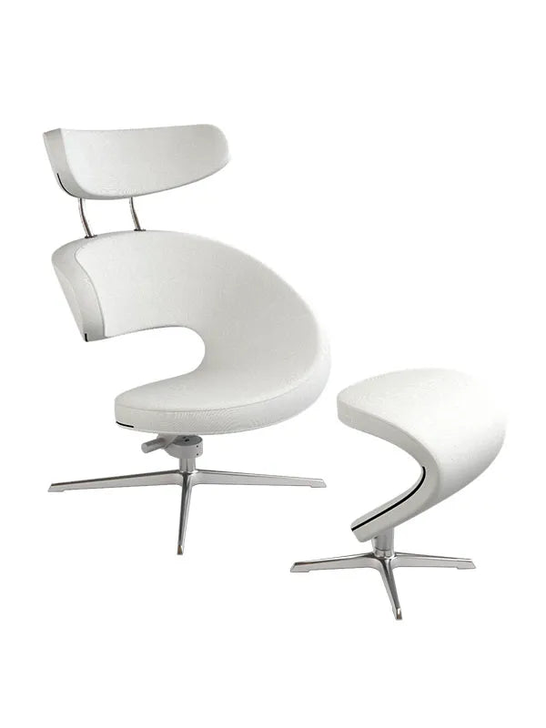 Peel™ Lænestol, venstre fra Variér - Light beige HAL103 / Inklusiv skammel - Jacobsen Plus