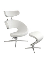 Peel™ Lænestol, venstre fra Variér - Light beige HAL103 / Inklusiv skammel - Jacobsen Plus
