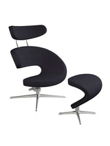 Peel™ Lænestol, venstre fra Variér - Black HAL190 / Inklusiv skammel - Jacobsen Plus