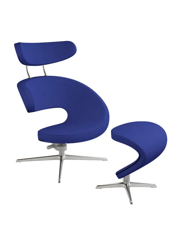 Peel™ Lænestol, venstre fra Variér - Soft light blue HAL723 / Inklusiv skammel - Jacobsen Plus