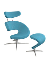 Peel™ Lænestol, venstre fra Variér - Happy light blue HAL840 / Inklusiv skammel - Jacobsen Plus