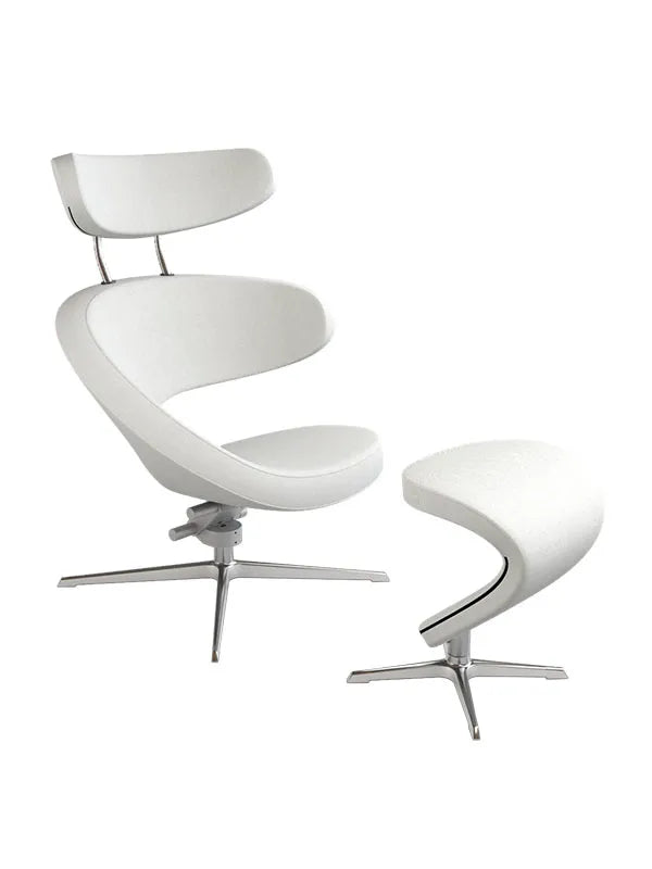 Peel™ Sessel, rechts von Variér - Lichtbeige HAL103 / Inklusive Hocker - Jacobsen Plus