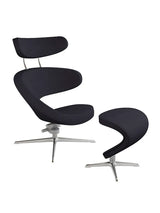 Peel™ Sessel, rechts von Variér - Schwarz HAL190 / Inklusive Hocker - Jacobsen Plus