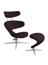 Peel™ Sessel, rechts von Variér - Dunkleres Braun HAL376 / Inklusive Hocker - Jacobsen Plus