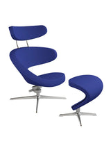 Peel™ Sessel, rechts von Variér - Dunkelblau HAL773 / Inklusive Hocker - Jacobsen Plus