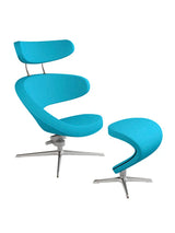 Peel™ Sessel, rechts von Variér - Intence Turchoise HAL850 / Inklusive Hocker - Jacobsen Plus