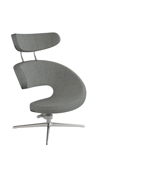 Peel™ Lænestol, venstre fra Variér - Black white HAL126 / Eksklusiv skammel - Jacobsen Plus