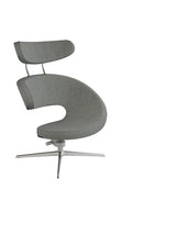 Peel™ Lænestol, venstre fra Variér - Black white HAL126 / Eksklusiv skammel - Jacobsen Plus
