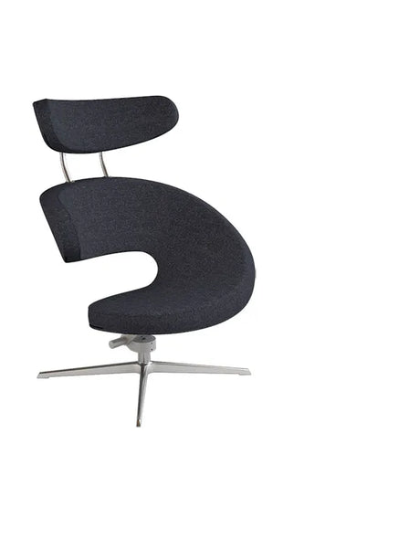 Peel™ Sessel, links von Variér - Gemischtes Schwarz HAL180 / Exklusiver Hocker - Jacobsen Plus