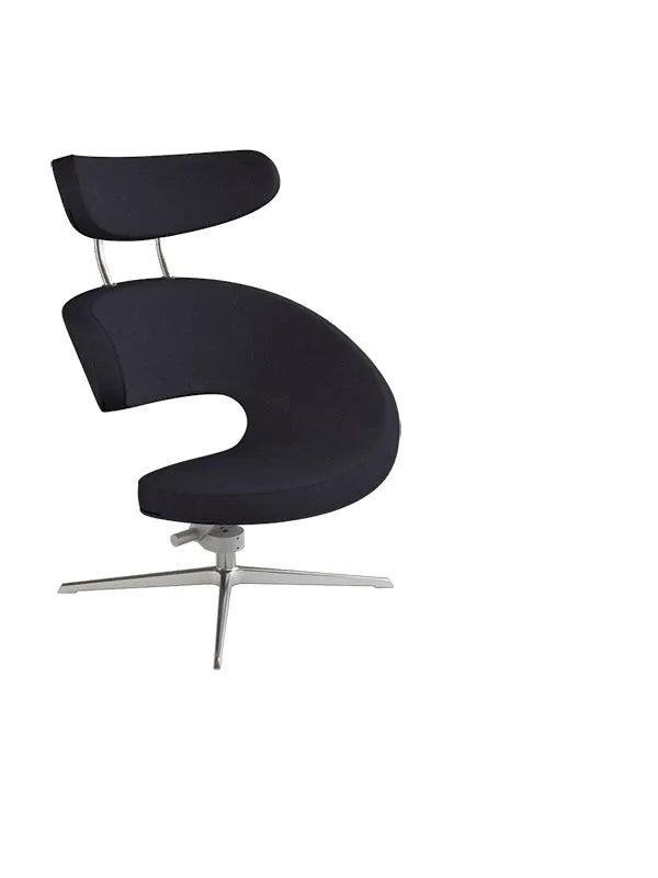 Peel™ Lænestol, venstre fra Variér - Black HAL190 / Eksklusiv skammel - Jacobsen Plus