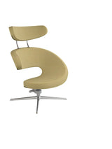 Peel™ Lænestol, venstre fra Variér - Yellow white HAL407 / Eksklusiv skammel - Jacobsen Plus