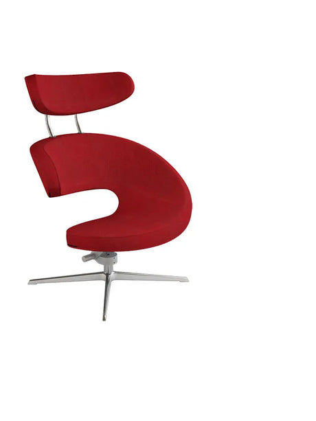 Peel™ Sessel, links von Variér - Dunkelrot HAL687 / Exklusiver Hocker - Jacobsen Plus