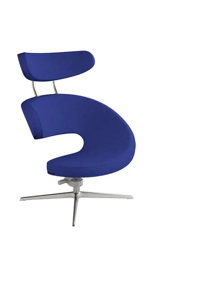 Peel™ Sessel, links von Variér - Dunkelblau HAL773 / Exklusiver Hocker - Jacobsen Plus