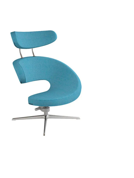 Peel™ Sessel, links von Variér - Happy light blue HAL840 / Exklusiver Hocker - Jacobsen Plus