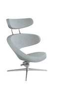 Peel™ Sessel, rechts von Variér - Medium grey HAL130 / Exklusiver Hocker - Jacobsen Plus
