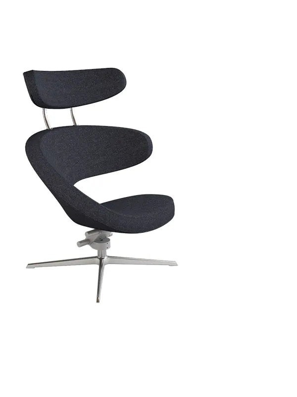 Peel™ Sessel, rechts von Variér - Gemischtes Schwarz HAL180 / Exklusiver Hocker - Jacobsen Plus