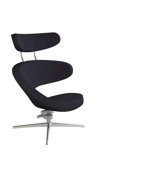Peel™ Sessel, rechts von Variér - Schwarz HAL190 / Exklusiver Hocker - Jacobsen Plus