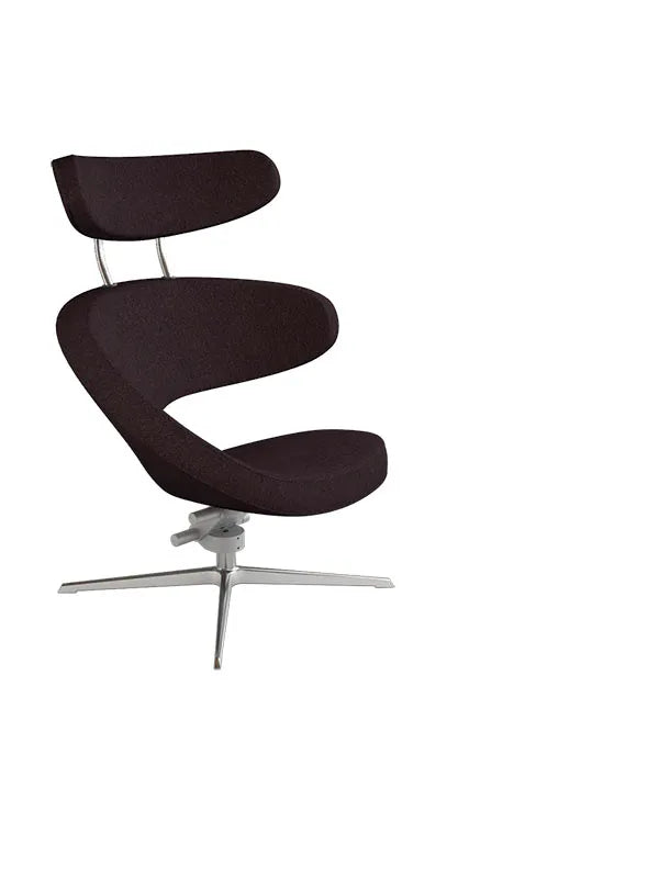 Peel™ Sessel, rechts von Variér - Dunkleres Braun HAL376 / Exklusiver Hocker - Jacobsen Plus