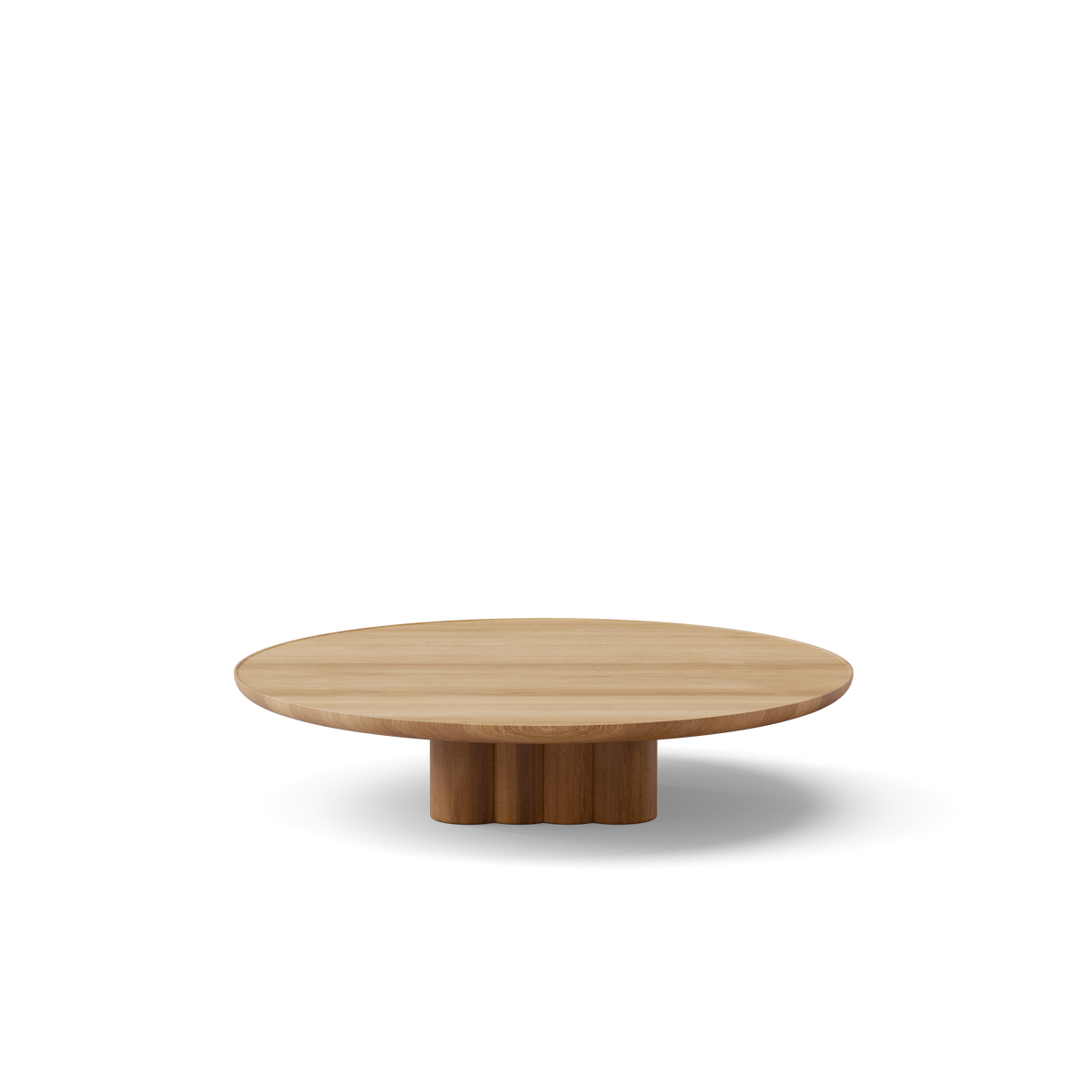 Plush sofabord fra DK3 - Ø110 x H23 cm - lakeret eg - Jacobsen Plus
