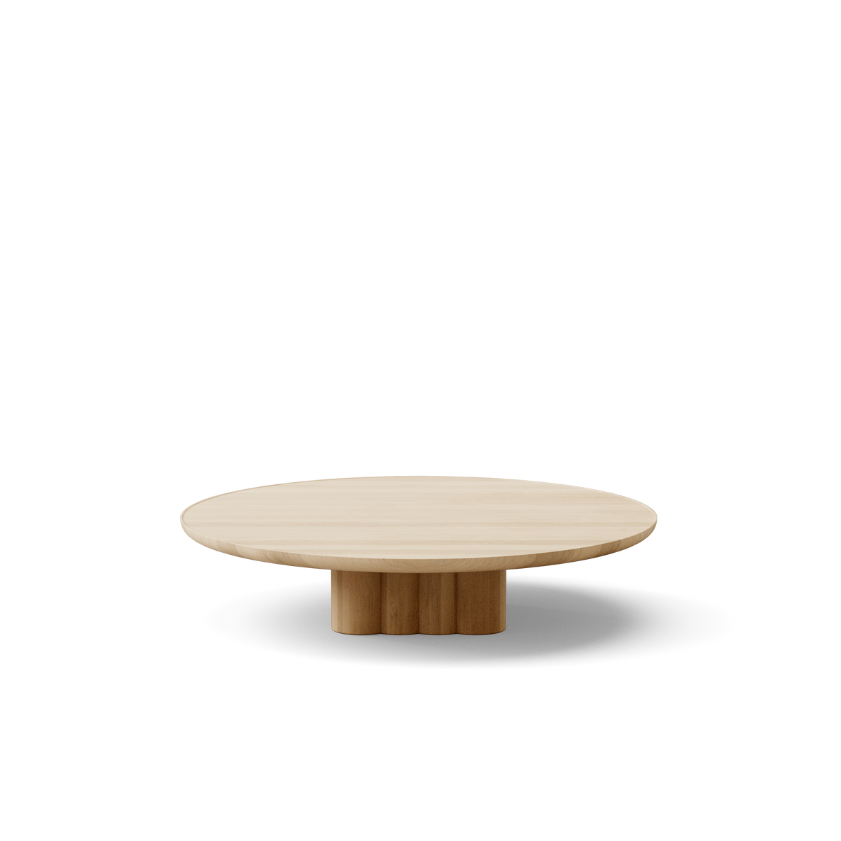 Plush sofabord fra DK3 - Ø110 x H23 cm - sæbebehandlet eg - Jacobsen Plus