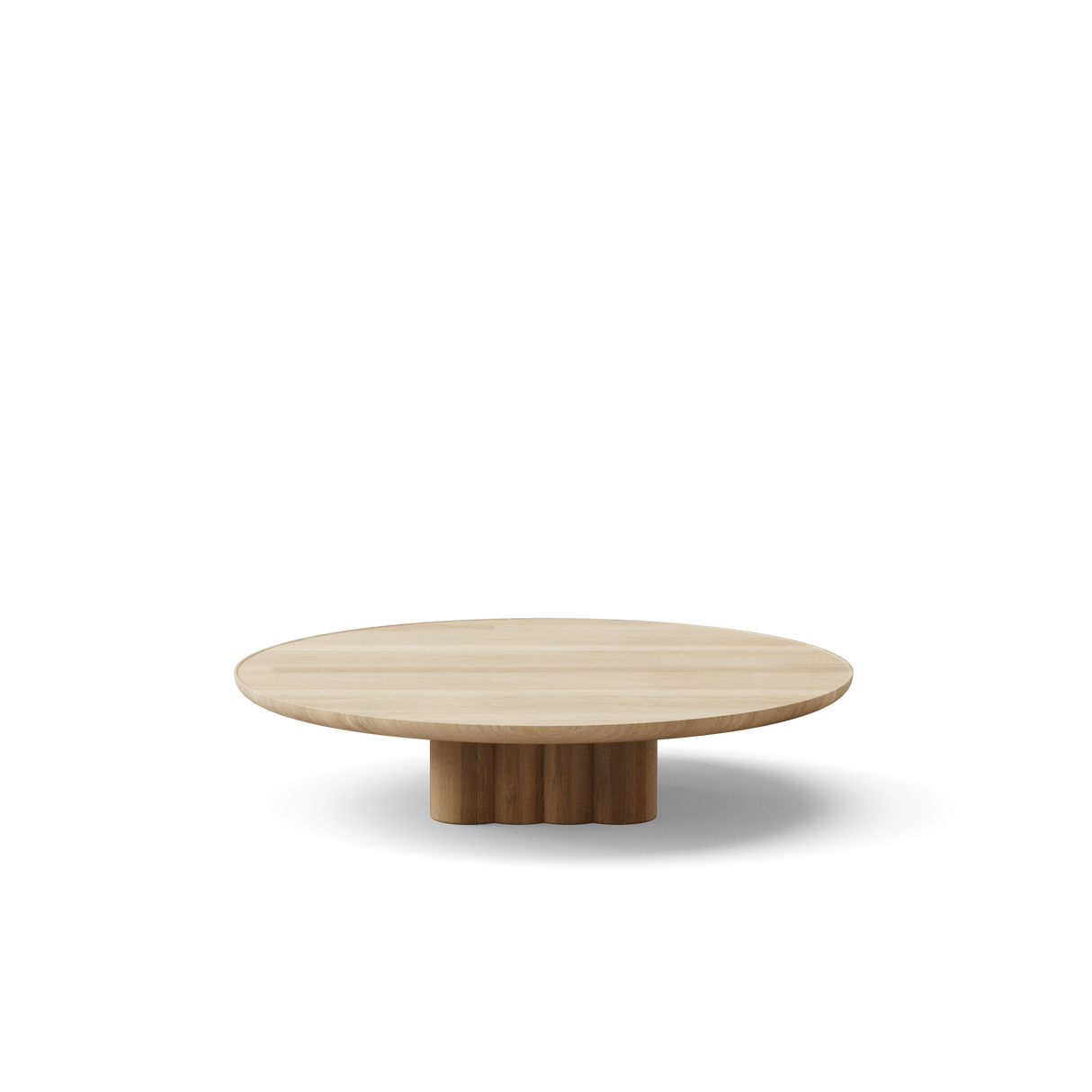 Plush sofabord fra DK3 - Ø110 x H23 cm - hvidolieret eg - Jacobsen Plus