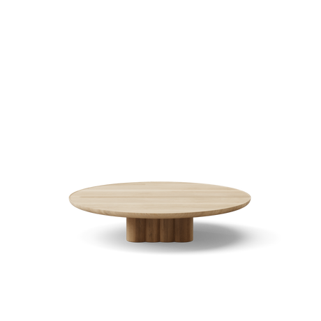 Plush Couchtisch von DK3 - Ø110 x H23 cm - weißgeölt Eiche - Jacobsen Plus