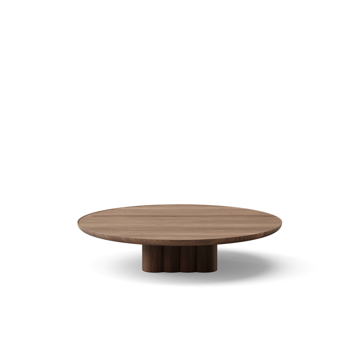Plush sofabord fra DK3 - Ø110 x H23 cm - olieret valnød - Jacobsen Plus