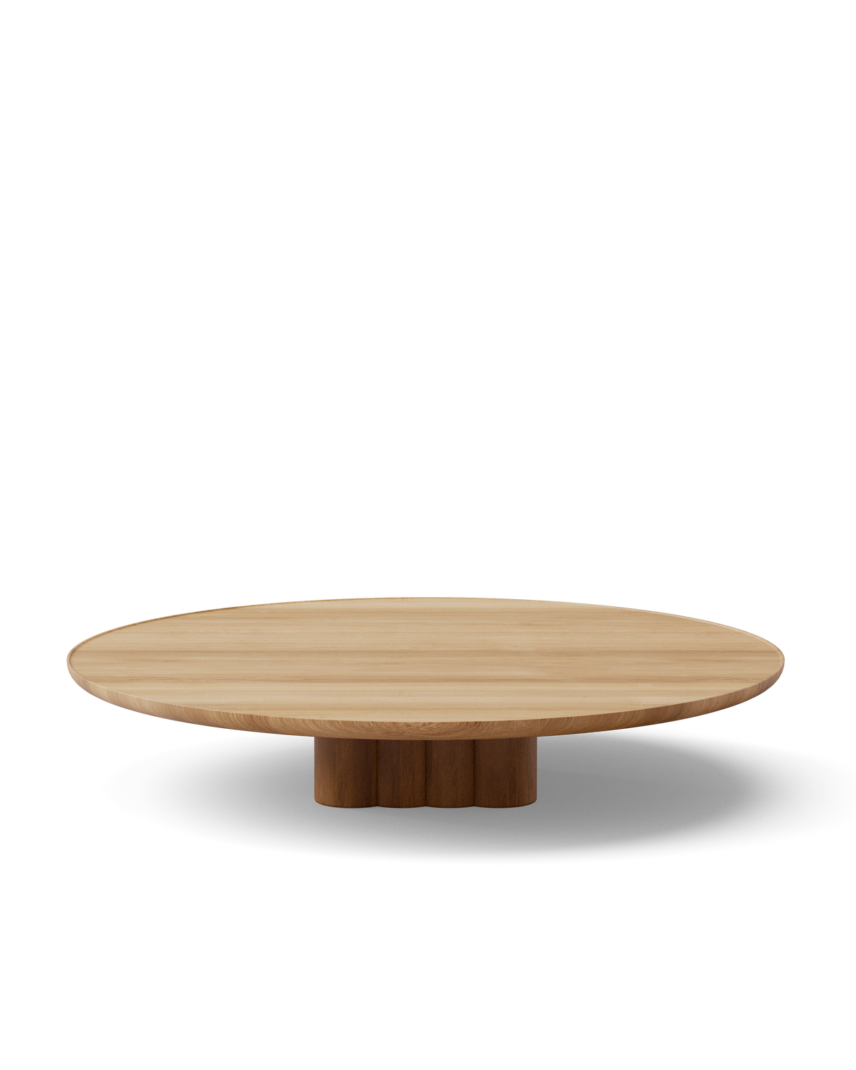 Plush sofabord fra DK3 - Ø130 x H23 cm - lakeret eg - Jacobsen Plus