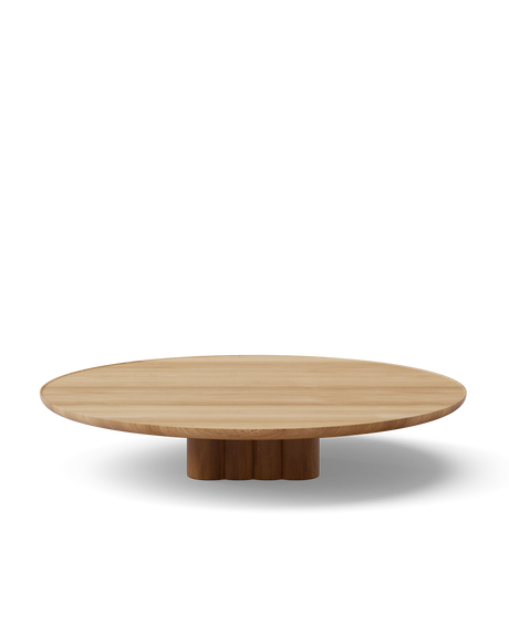 Plush Couchtisch von DK3 - Ø130 x H23 cm - lackierte Eiche - Jacobsen Plus