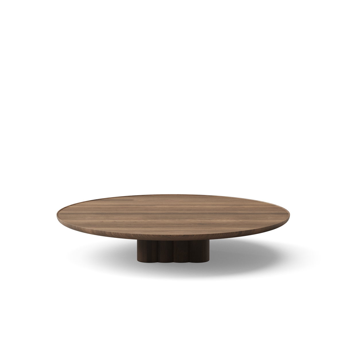Plush sofabord fra DK3 - Ø130 x H23 cm - olieret røget eg - Jacobsen Plus