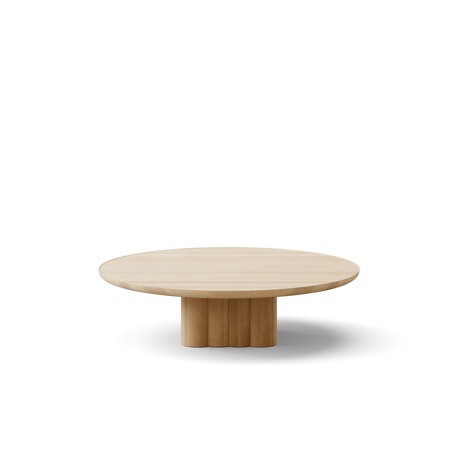Plush Couchtisch von DK3 - Ø110 x H29 cm - seifenbehandelte Eiche - Jacobsen Plus