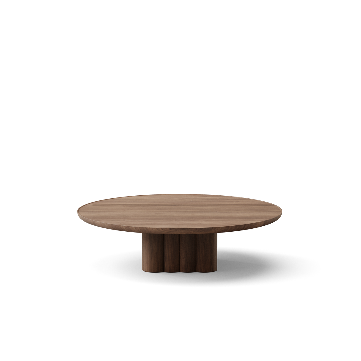 Plush sofabord fra DK3 - Ø110 x H29 cm - olieret valnød - Jacobsen Plus