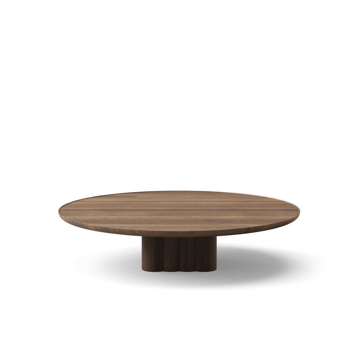 Plush sofabord fra DK3 - Ø130 x H29 cm - olieret røget eg - Jacobsen Plus