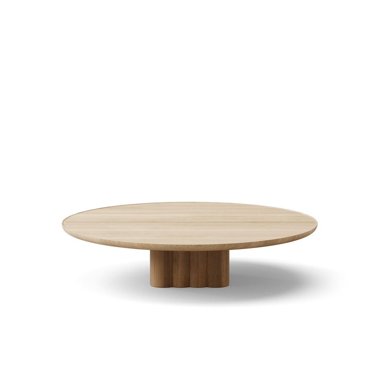 Plush sofabord fra DK3 - Ø130 x H29 cm - hvidolieret eg - Jacobsen Plus
