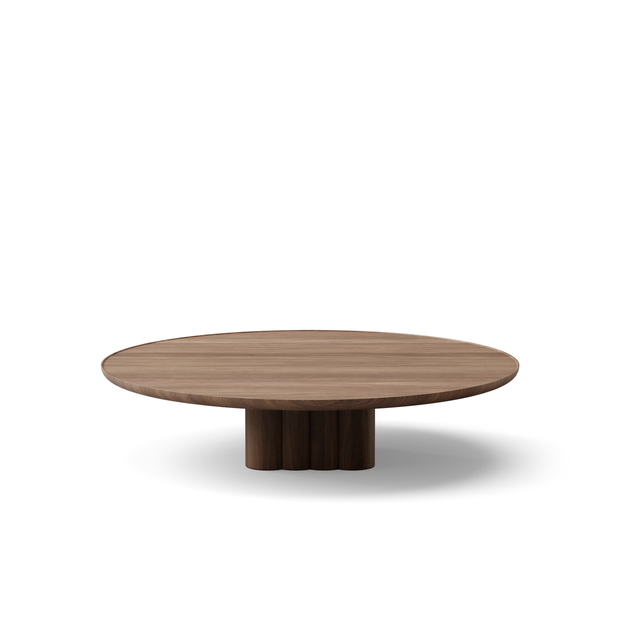 Plush sofabord fra DK3 - Ø130 x H29 cm - olieret valnød - Jacobsen Plus