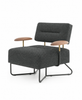 QT Lounge-Sessel, Walnuss, Melange Nap 191 HR von Stellar Works