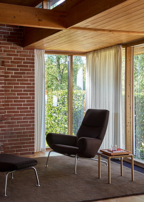 Queen Chair inkl. Hocker in Vidar 386 mit Keder in Max 96 Leder von Hans J. Wegner - 2 - Jacobsen Plus