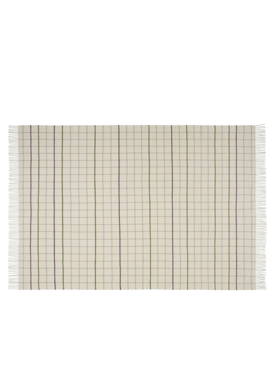 Quito Plaid, purple white fra Silkeborg Uldspinderi - 2 - Jacobsen Plus